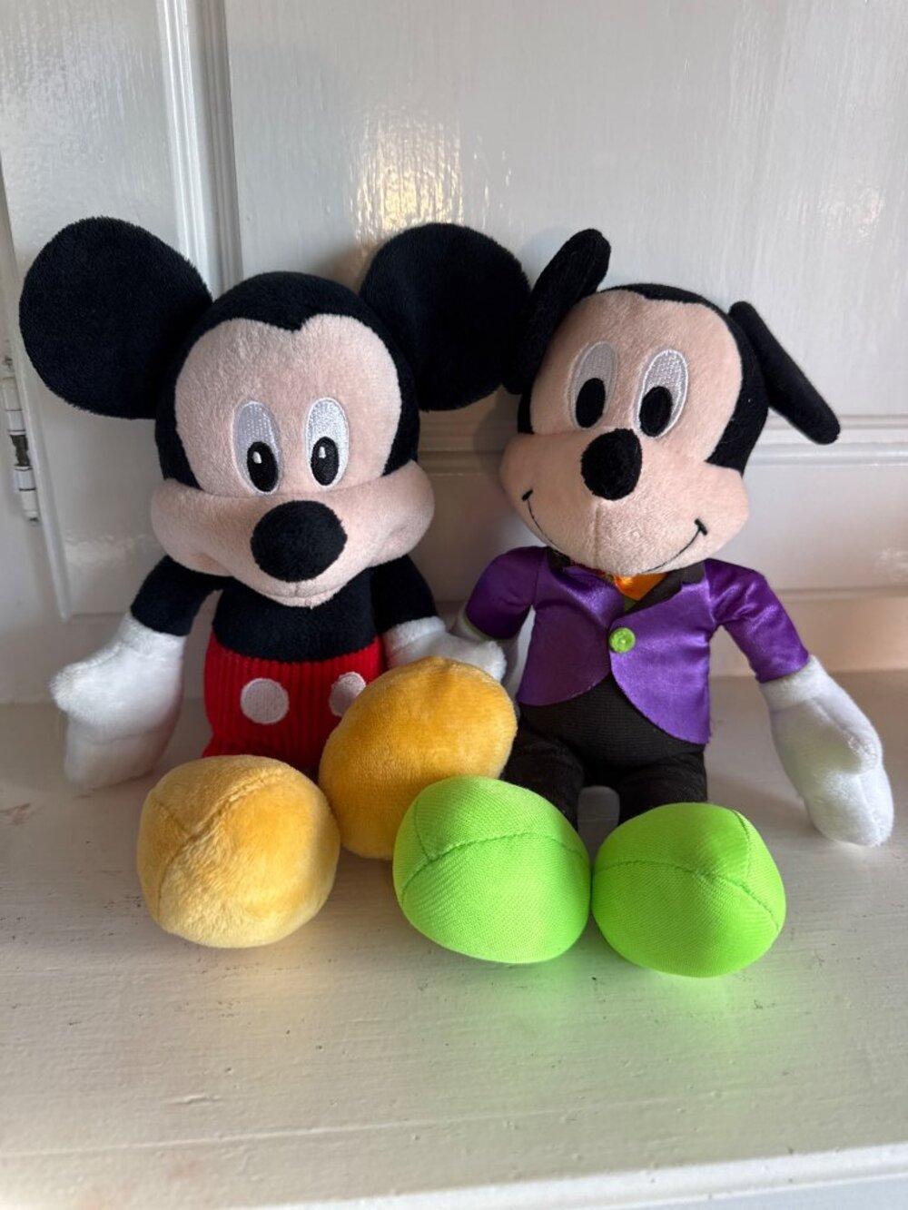 Disney Mickey Mouse Plush Bundle Classic Corduroy Halloween Vampire Dracula 10"